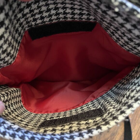 Kavu Keeper Crossbody Shoulder Bag Black Red Houndstooth Limited Edition Alabama - Picture 11 of 11